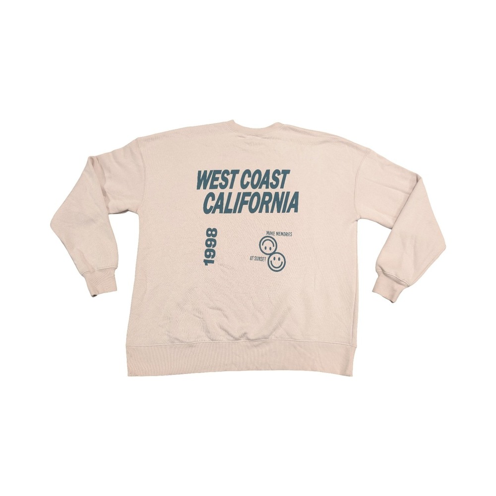 ⭐C7 Wild Fable Sweatshirt Womens West Coast Cali Fleece Crew Neck Size XS, Pink - Picture 2 of 4